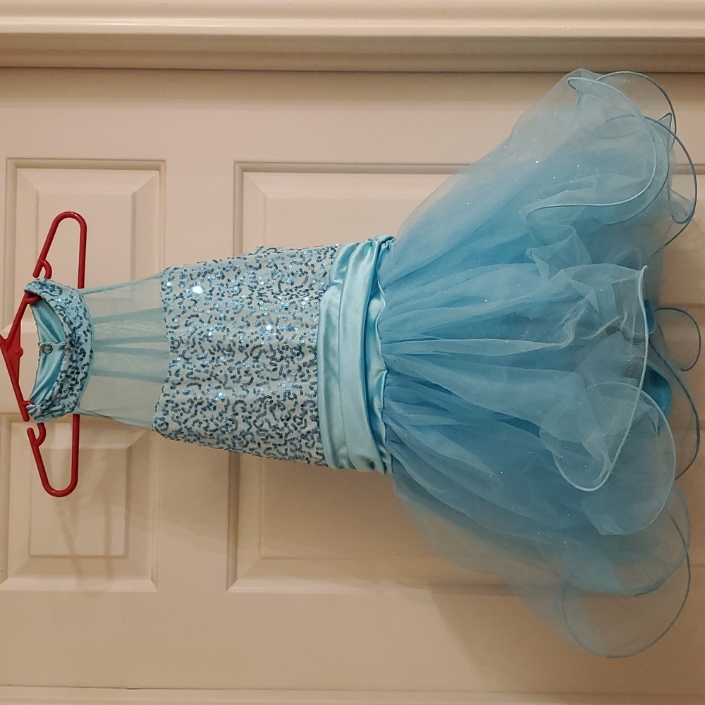 Girls size 10/12 blue tutu costume